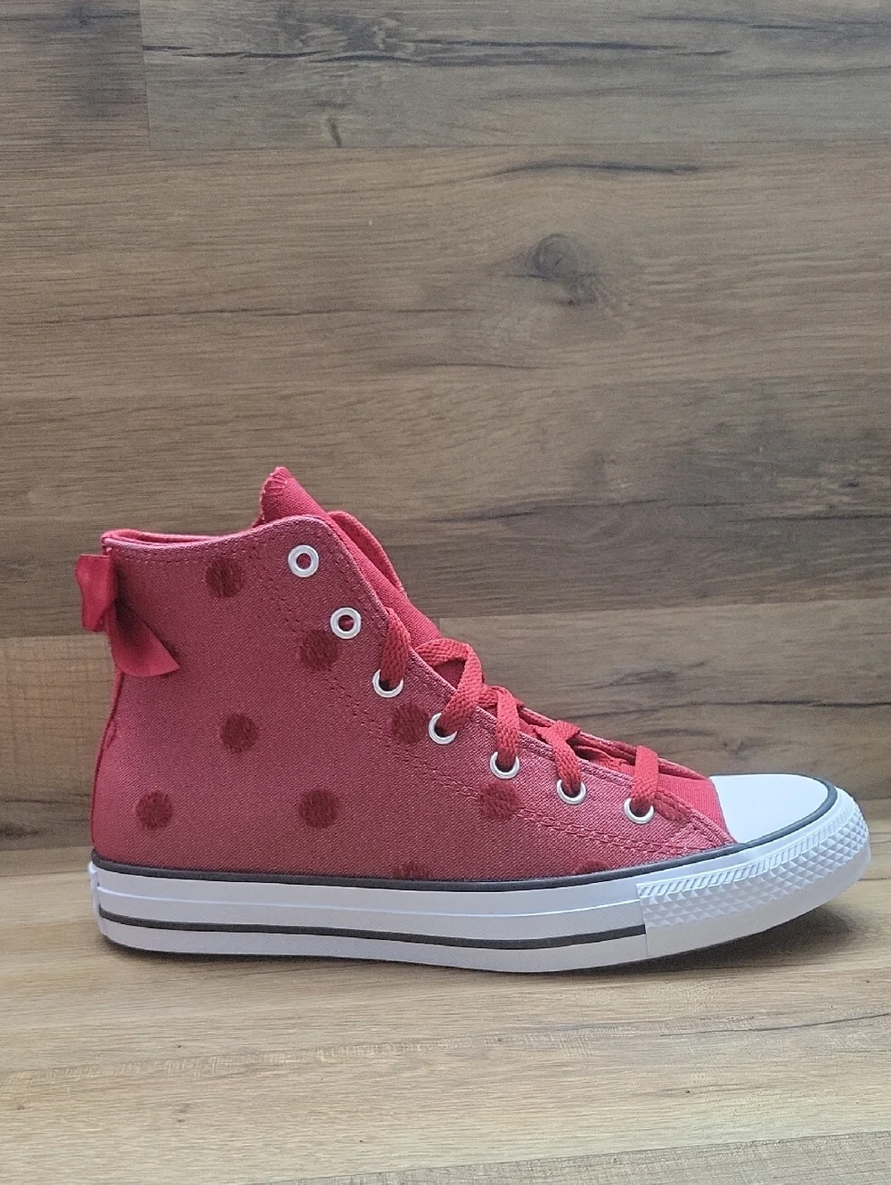 Converse Women's High Top Canvas Sneakers in Red